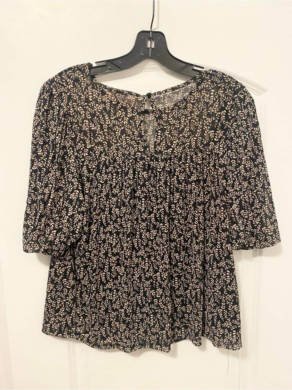 Philosophy Black Floral Blouse